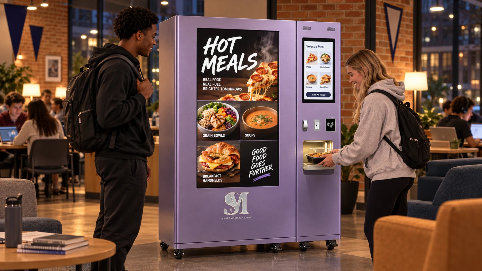 Universities environment with an SVM hot food station